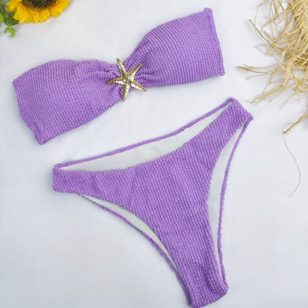 Women's bandeau bikini with sparkling star detail Mune Fashion