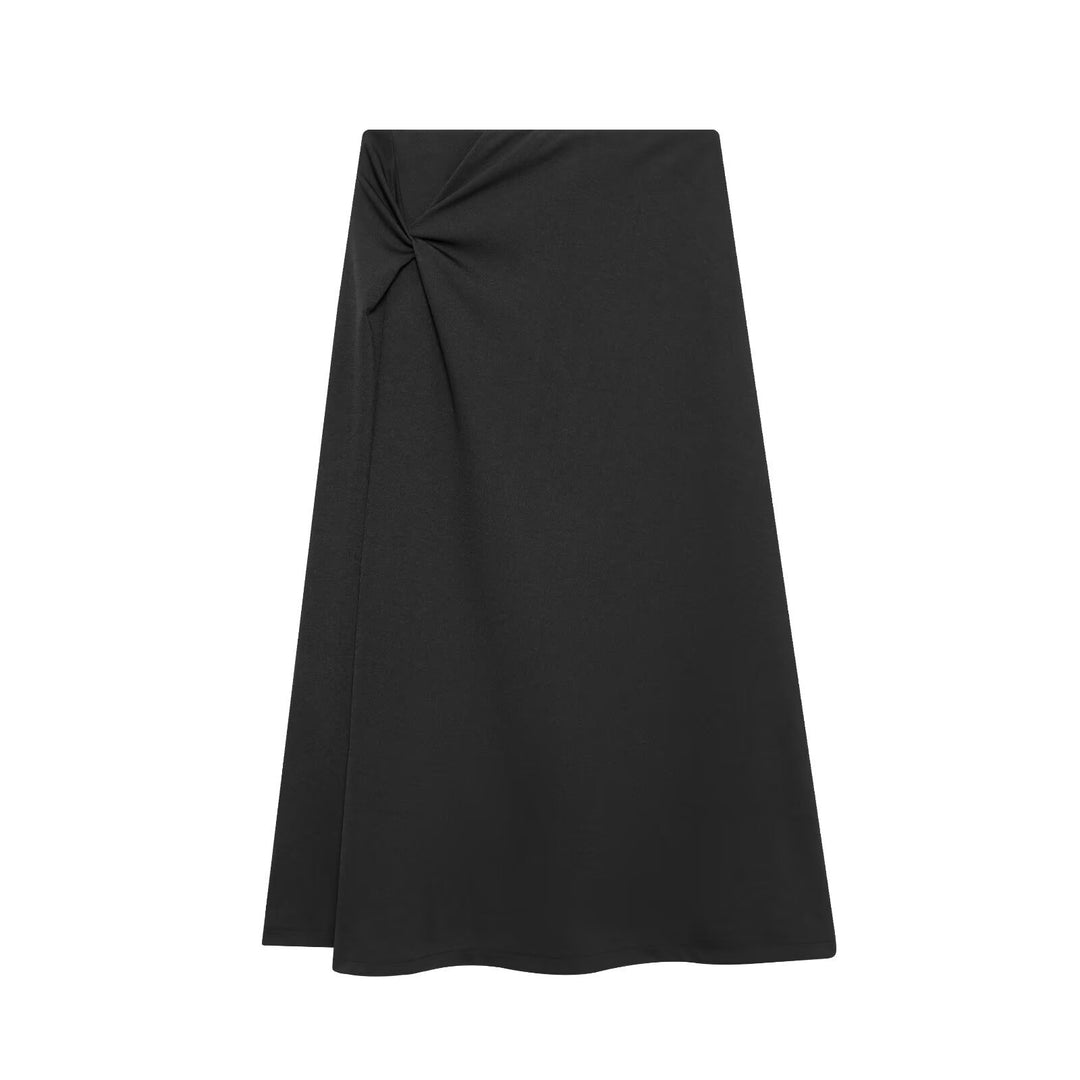 Women's midi skirt with knot detail and A-line cut Mune Fashion
