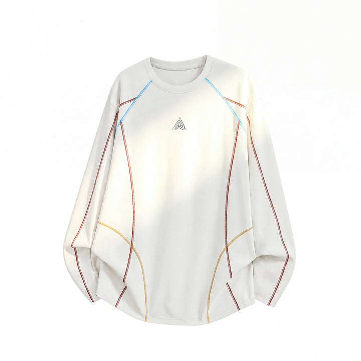 Unisex Wide Cut Sweatshirt with Decorative Flatlock Seams and Raglan Sleeves Mune Fashion