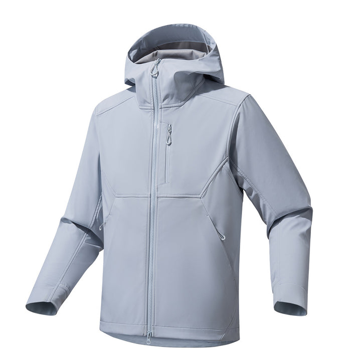 Men's Technical Softshell Hoodie Jacket with Hood, windproof membrane and ergonomic fit Mune Fashion