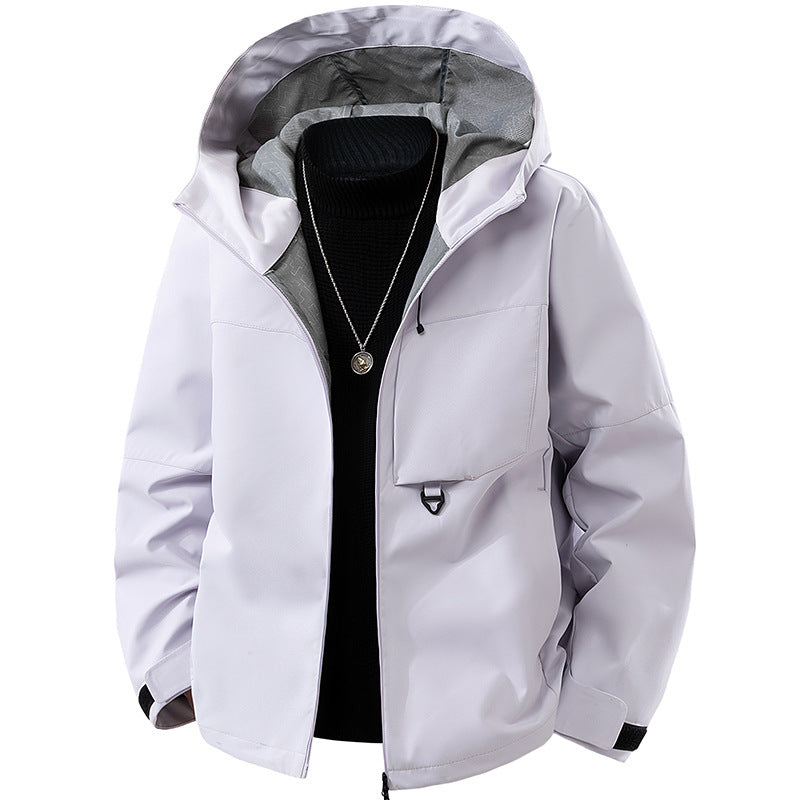 Men's technical hooded softshell jacket with adjustable hood and utility pockets Mune Fashion