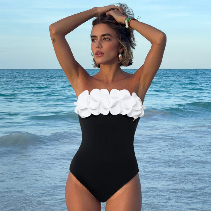 Women's swimsuit with floral top and elegant maxi skirt Mune Fashion
