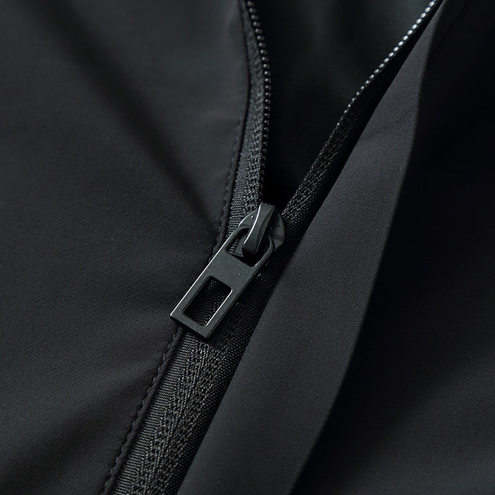 Men's Ultralight Wind and Water-Repellent Softshell Jacket with Hood, Concealed Zipper and Elastic Cuffs Mune Fashion