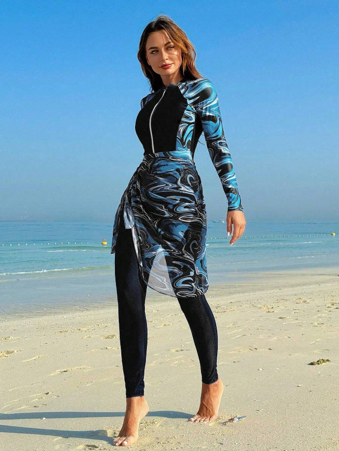 Women’s Sporty Surf Suit with Fashionable Wrap Design Mune Fashion