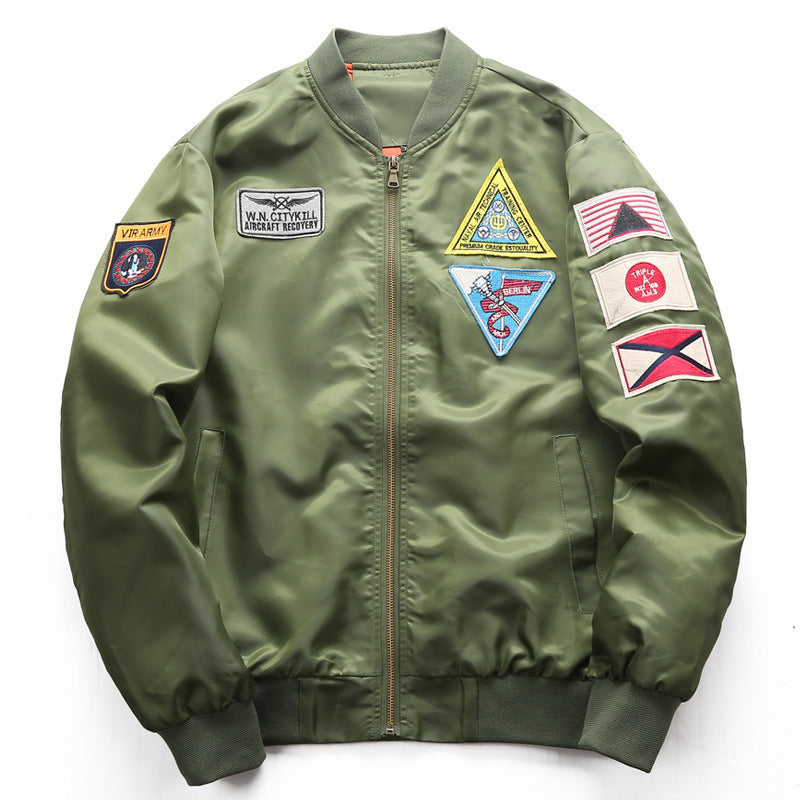 Men's bomber jacket with practical patches Mune Fashion