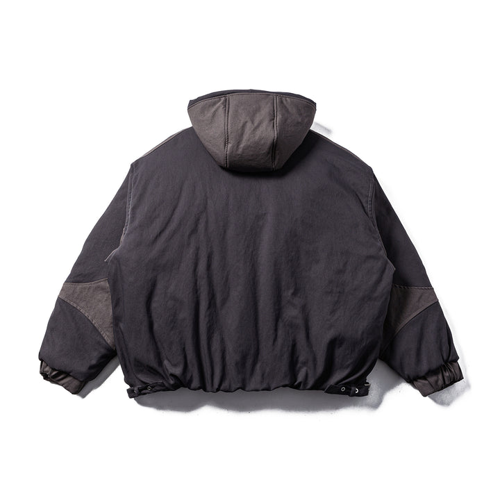 Men's Padded Quilted Hoodie Jacket with Utility Pockets Mune Fashion