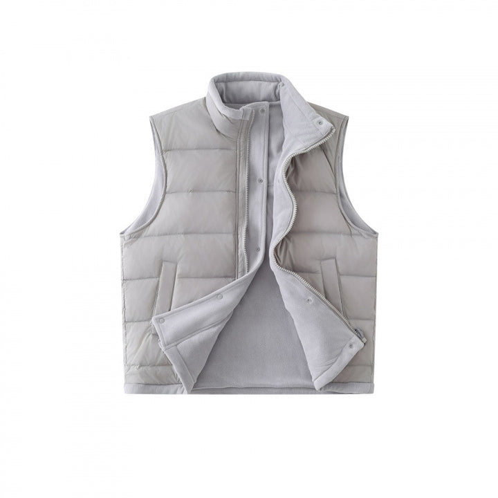 Unisex Lightweight padded thermal vest with stand-up collar and zipper Mune Fashion