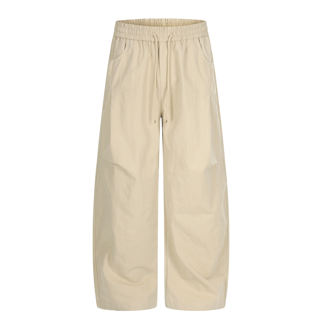 Women's Wide Culotte Pants with Elastic Drawstring Waist and Large Side Pockets Mune Fashion