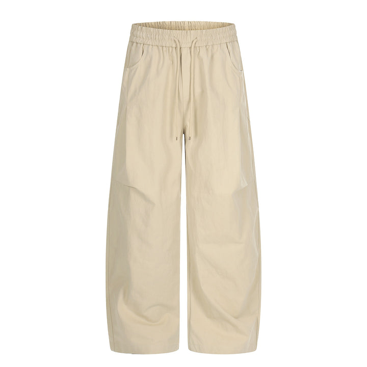 Women's Wide Culotte Pants with Elastic Drawstring Waist and Large Side Pockets Mune Fashion