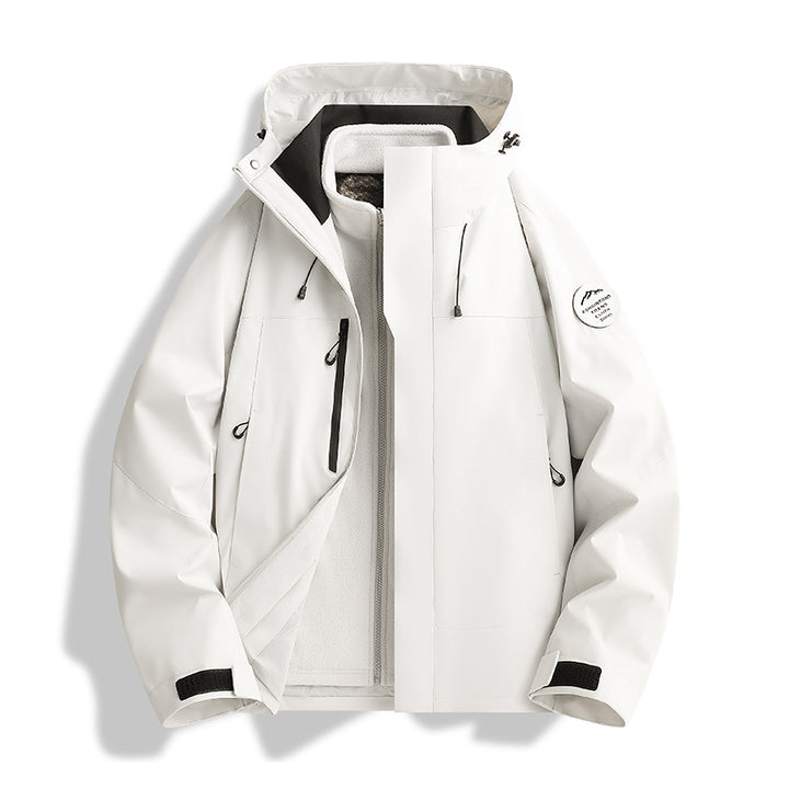 Men's Breathable, Waterproof Softshell Jacket with Fleece Lining and Hood Mune Fashion