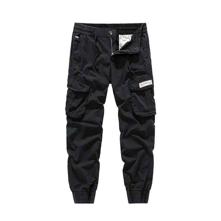 Men's Utility Cargo Jogger with elastic comfort waistband, multiple flap pockets, and ribbed ankle cuffs Drune