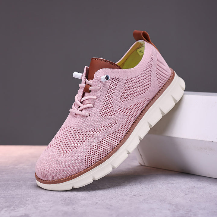 Women's knitted derby sneaker with flexible ribbed outsole and padded comfort insole Mune Fashion