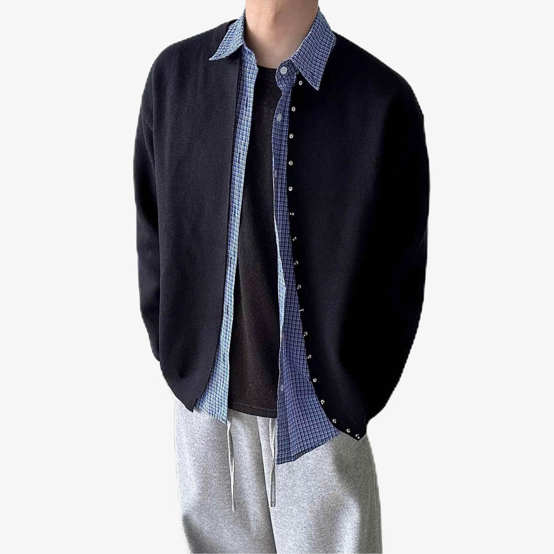 Men's Casual Cardigan with Button Placket Mune Fashion