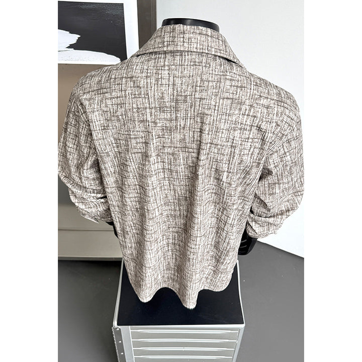 Men's Casual Long Sleeve Shirt Jacket Mune Fashion