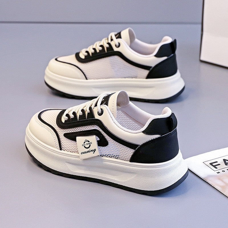 Women's lightweight platform sneakers with breathable mesh upper, padded heel collar, and shock-absorbing EVA sole Mune Fashion