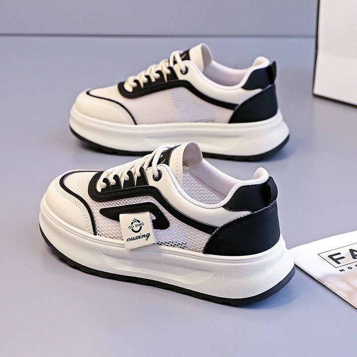 Women's lightweight platform sneakers with breathable mesh upper, padded heel collar, and shock-absorbing EVA sole Mune Fashion