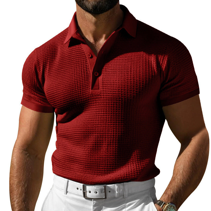 Men's polo shirt with textured knit and slim fit Mune Fashion