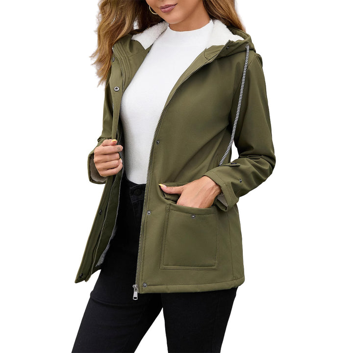 Women's Fashion Outdoor Jacket with Fleece Lining