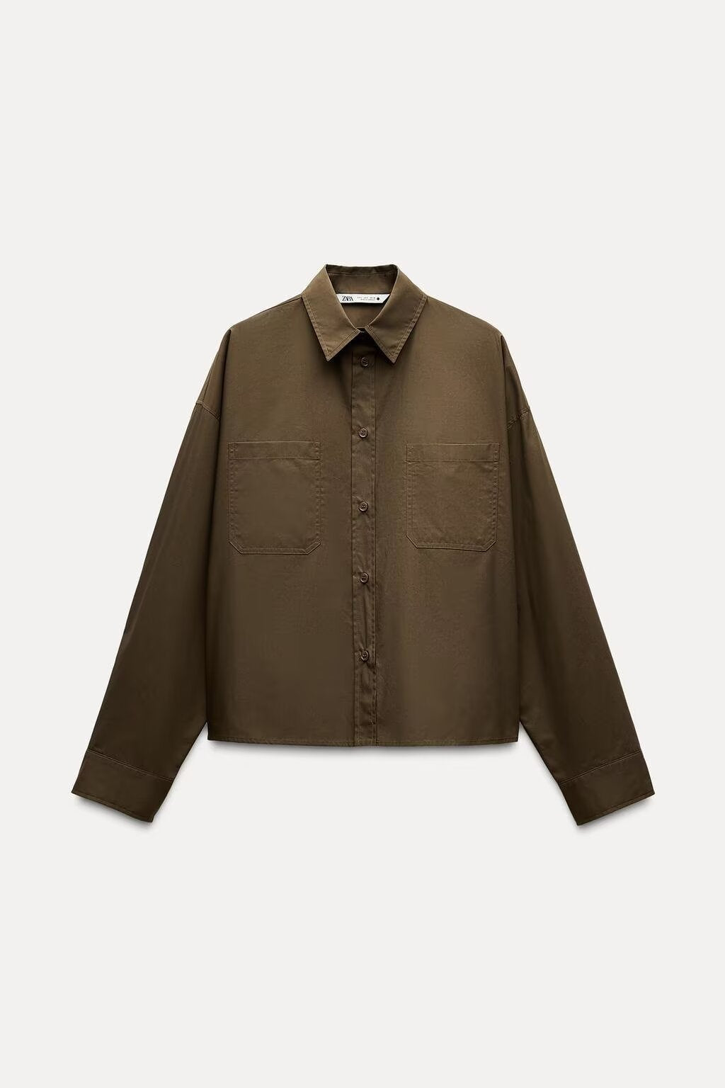Women's Boxy Cropped Shirt Jacket with Patch Chest Pockets Mune Fashion