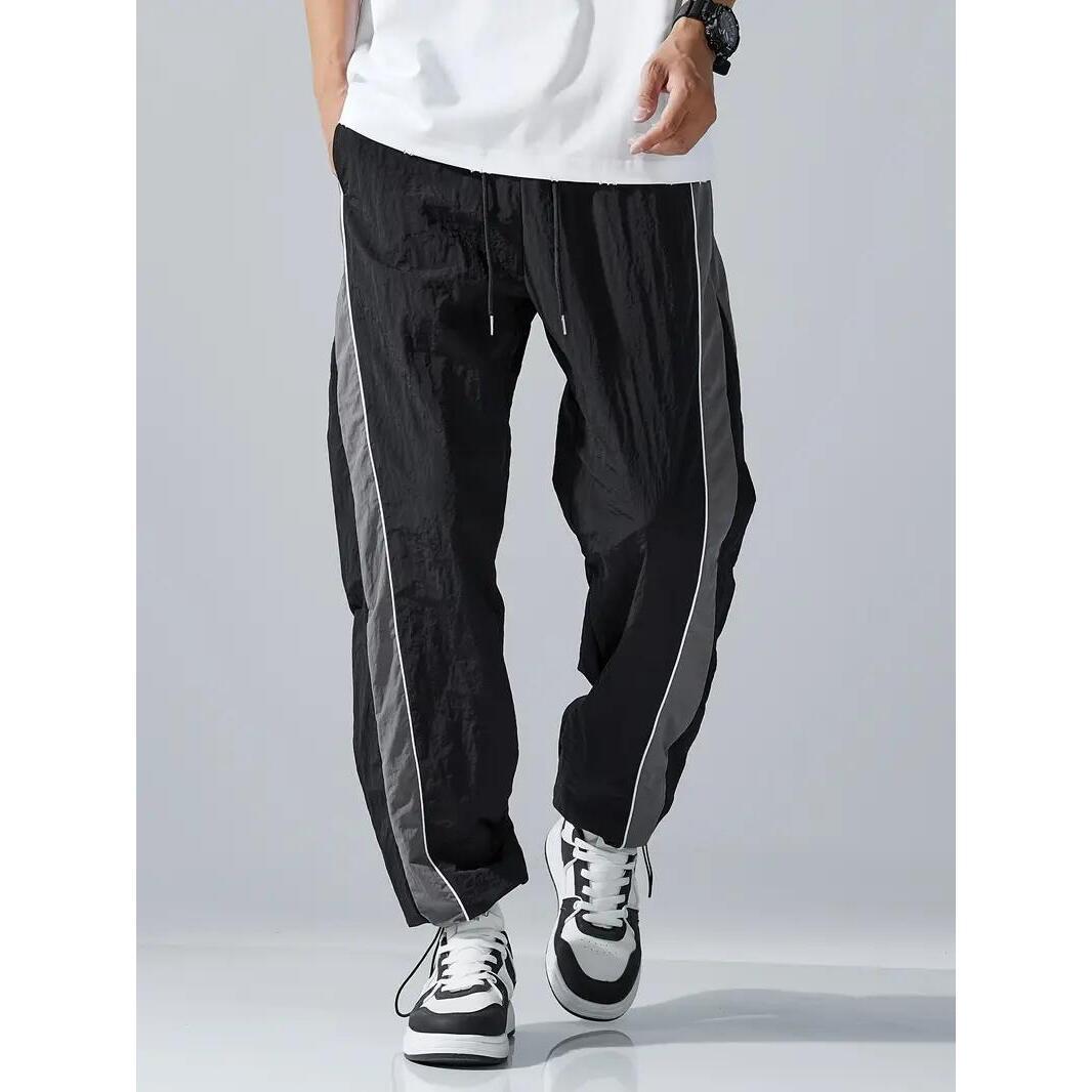Men's Light Sports Training Pants with Side Contrast Stripes Mune Fashion