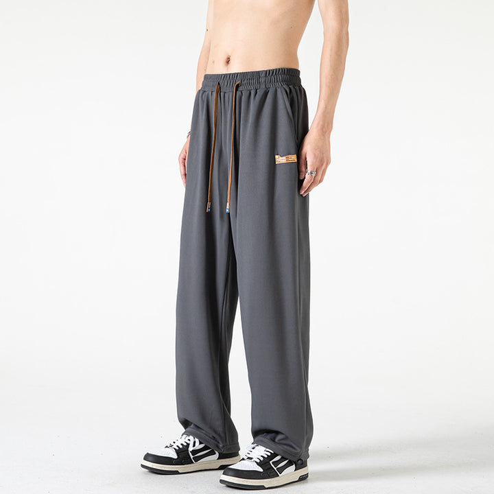 Men's Lounge Jogging Pants in Oversized Street Style with Extra Wide Leg and Drawstring Mune Fashion