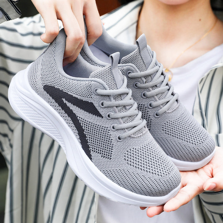Women's knitted breathable sneakers with memory foam insole and shock-absorbing EVA sole Mune Fashion