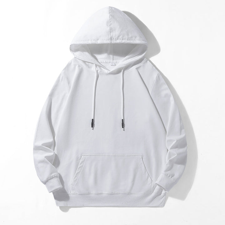 Unisex locker fit hoodie made of cotton blend with kangaroo pocket and drawstring hood