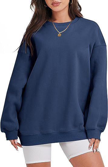 Women's oversized sweatshirt with dropped shoulders and brushed inner lining Mune Fashion
