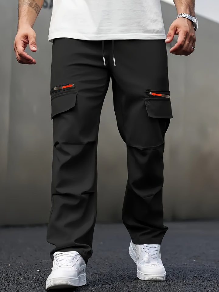 Men's cargo joggers with multifunction pockets, drawstring & zippers Mune Fashion