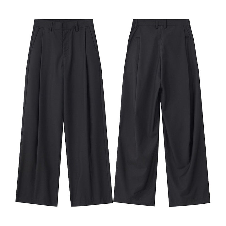 Ladies Palazzo pants with extra wide leg, concealed zipper and crease Mune Fashion