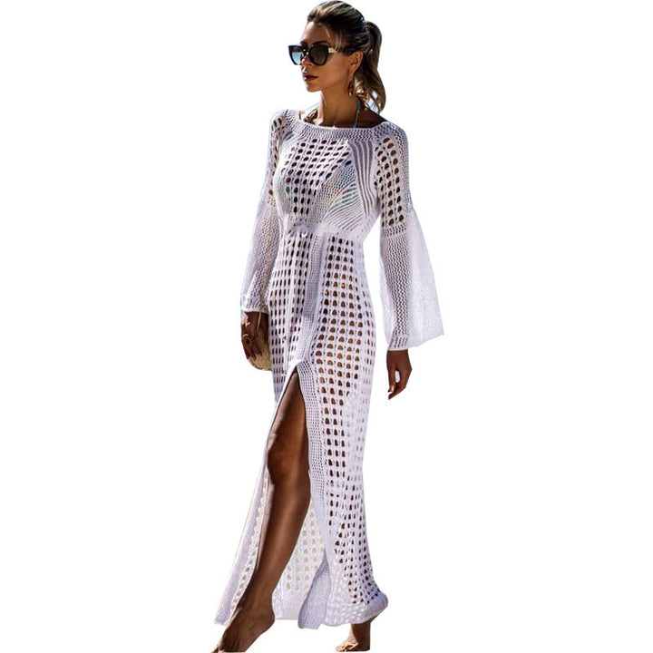 Women's crocheted beach cover-up with long sleeves Mune Fashion
