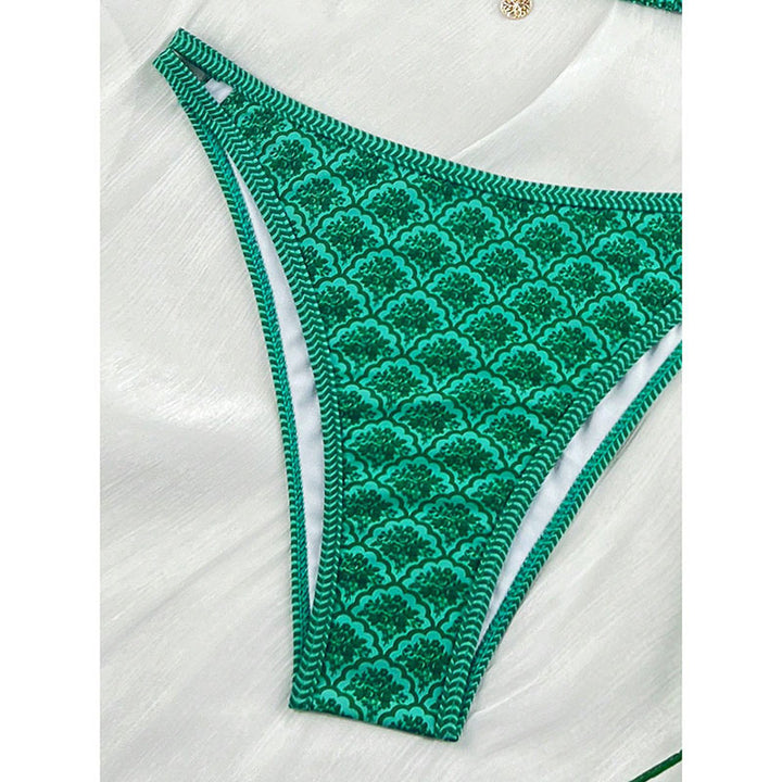 Women Triangle Bikini with trendy floral design Mune Fashion