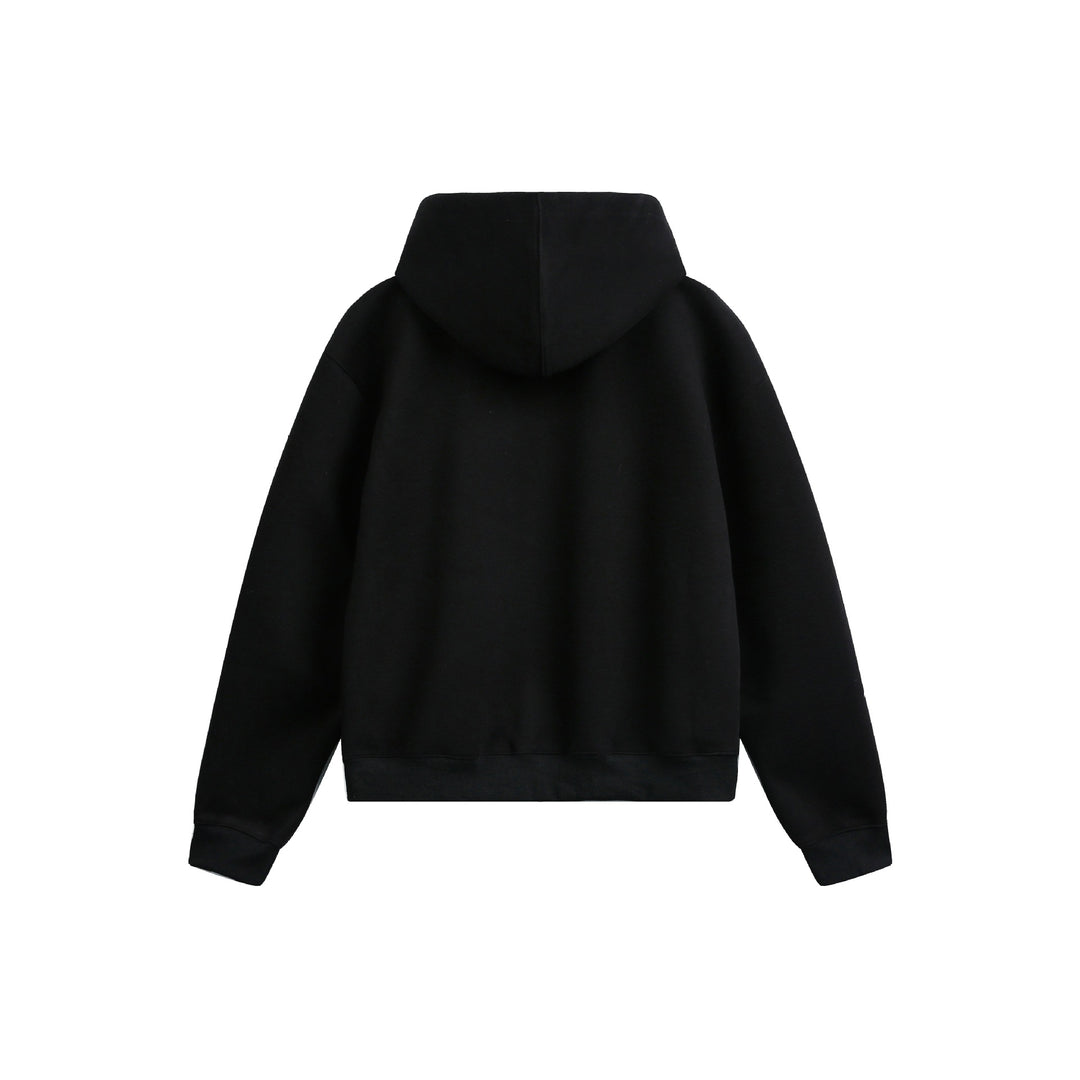 Women's hooded zip jacket in boxy cut with checkered lined hood Mune Fashion