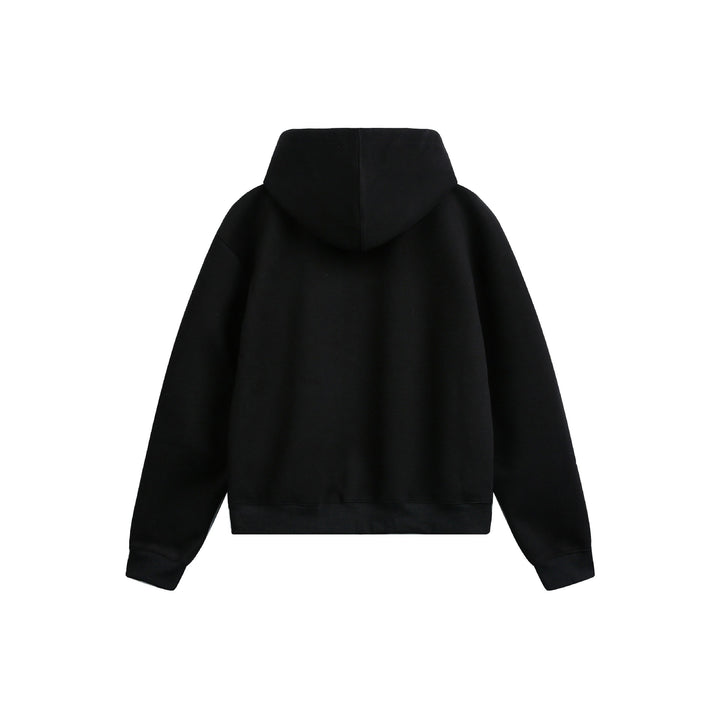 Women's hooded zip jacket in boxy cut with checkered lined hood Mune Fashion