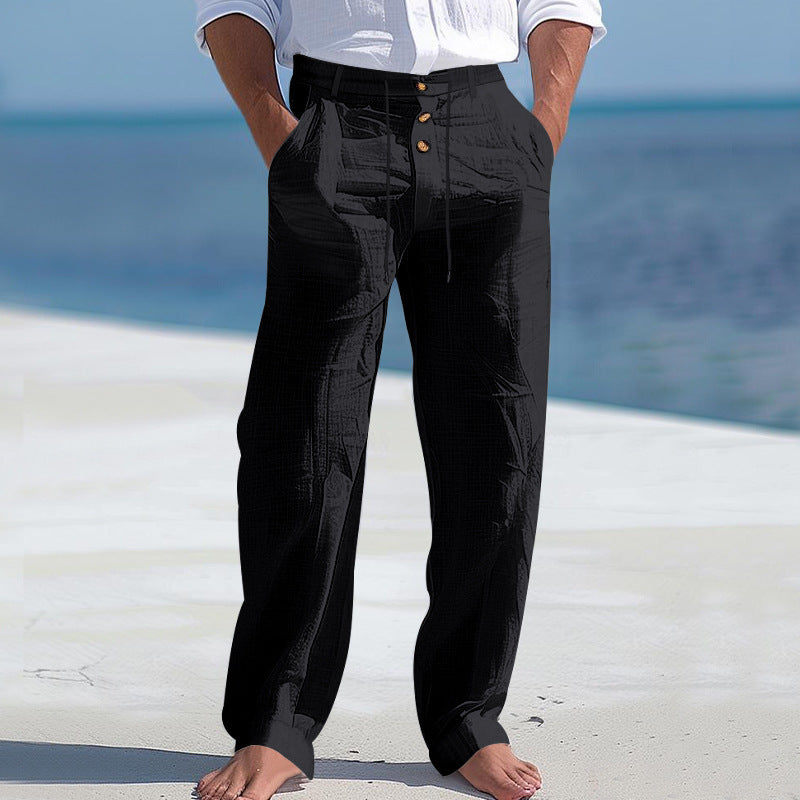 Men's casual pants with high waist and comfortable pockets Mune Fashion