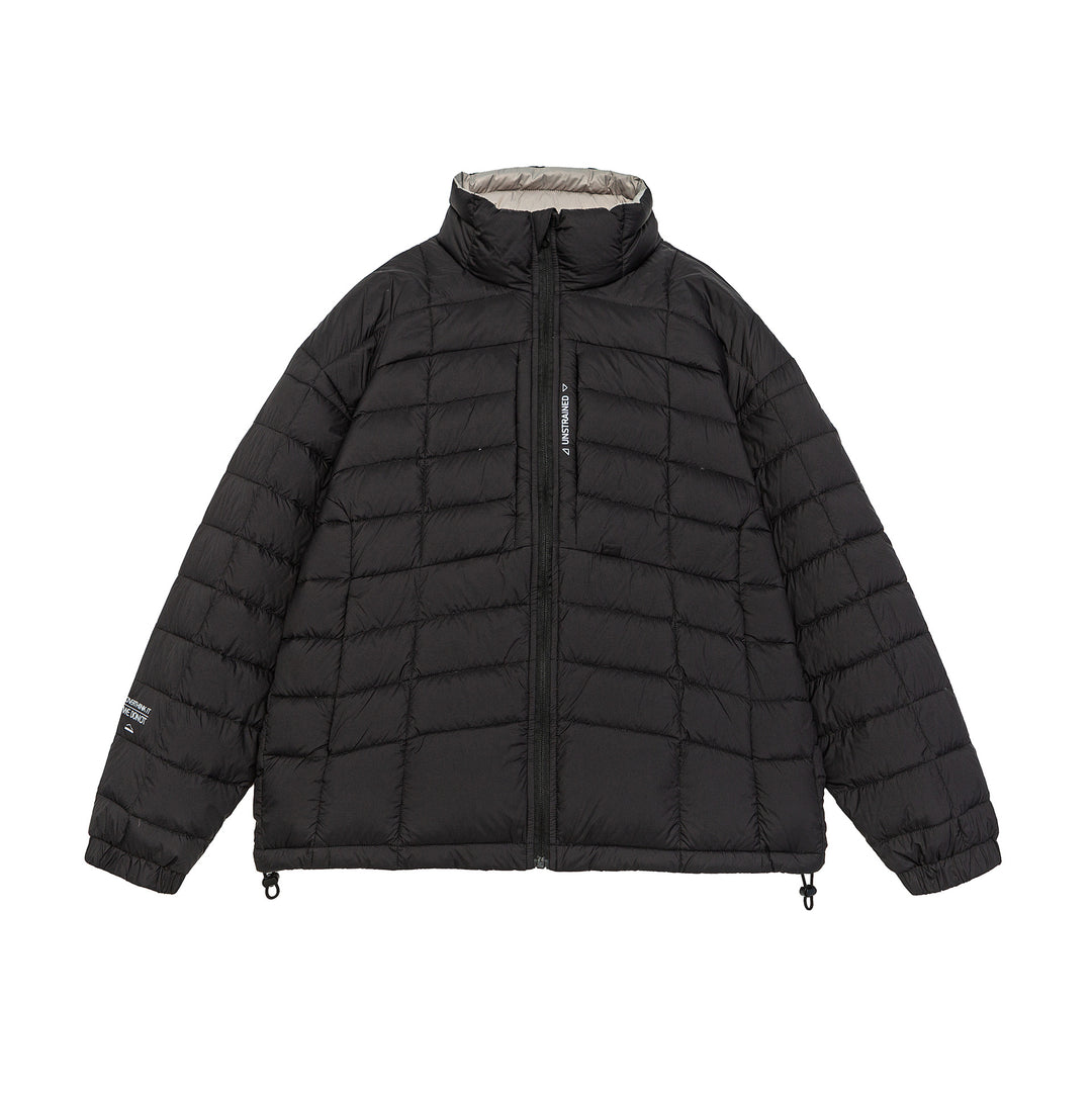 Men's short quilted insulation jacket with high stand-up collar and drawstring hem Mune Fashion
