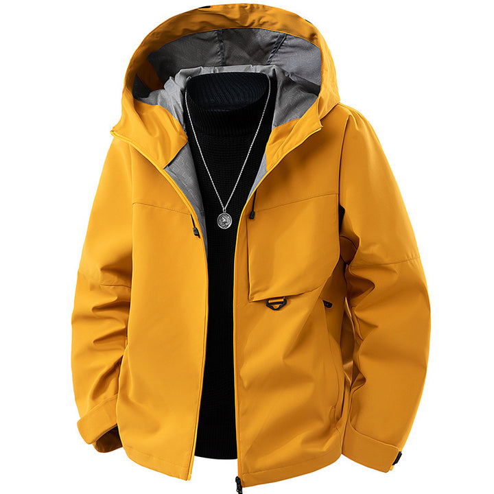 Men's technical hooded softshell jacket with adjustable hood and utility pockets Mune Fashion