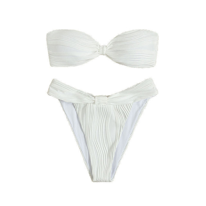 Ladies Bandeau Bikini Set with elegant wrap band Mune Fashion
