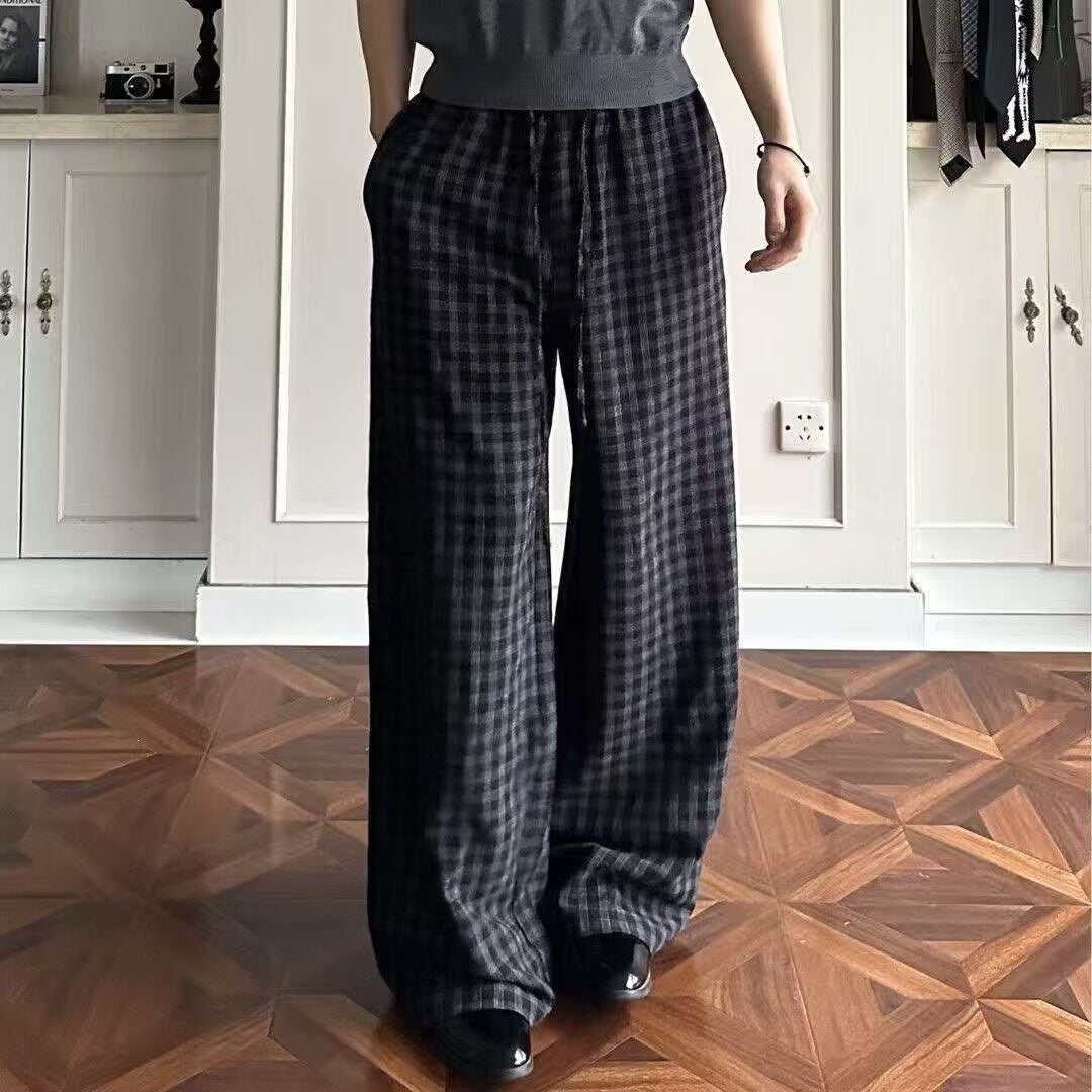 Men's Casual Checked Leisure Pants Mune Fashion