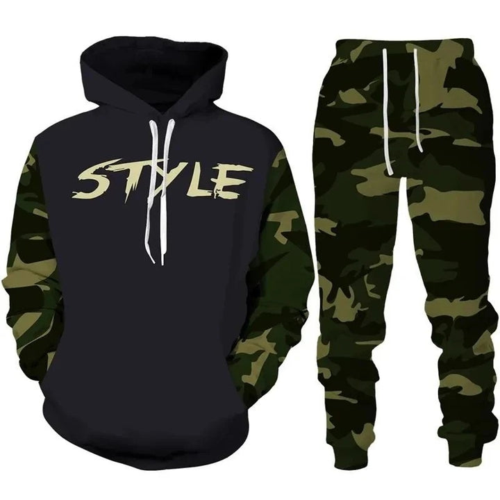 Men's Stylish Hoodie Sweatshirt and Jogging Pants Set Mune Fashion