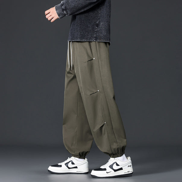 Men's Stylish Cargo Pants with Elastic Waistband