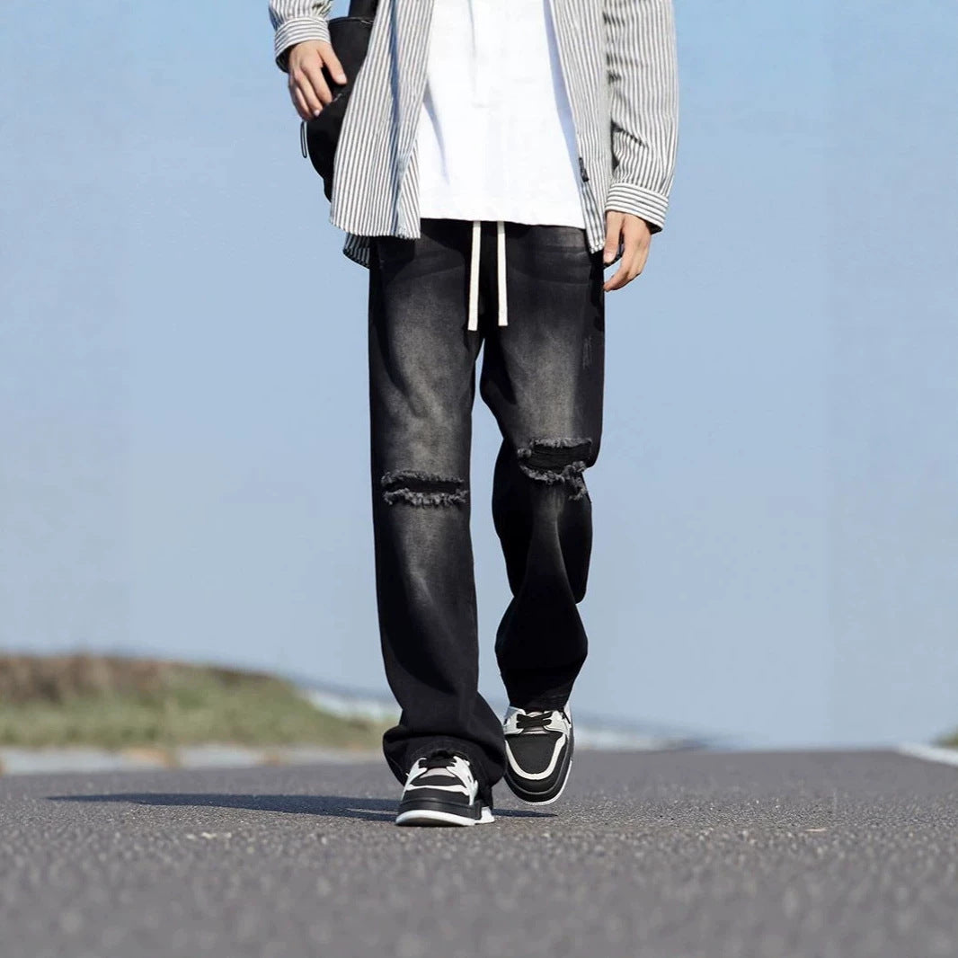 Men's Loose-Fit Destroyed Jeans Mune Fashion