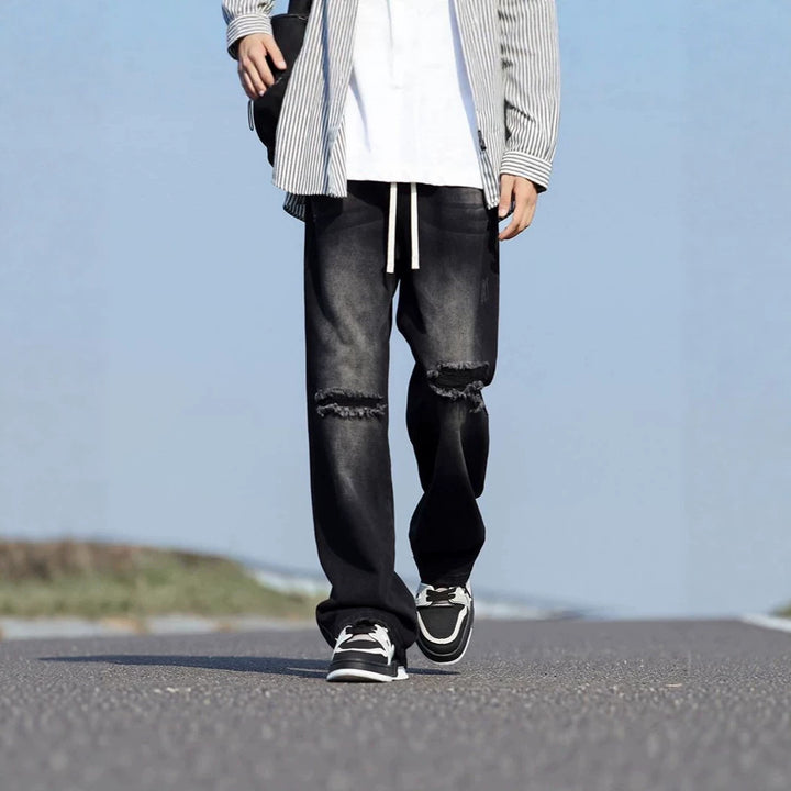 Men's Loose-Fit Destroyed Jeans Mune Fashion