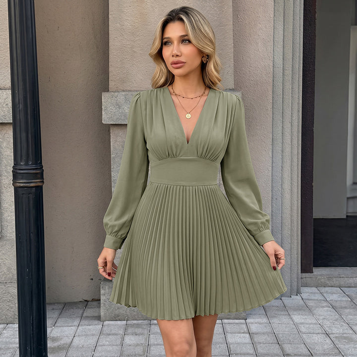Ladies Pleated Skirt Dress Mune Fashion