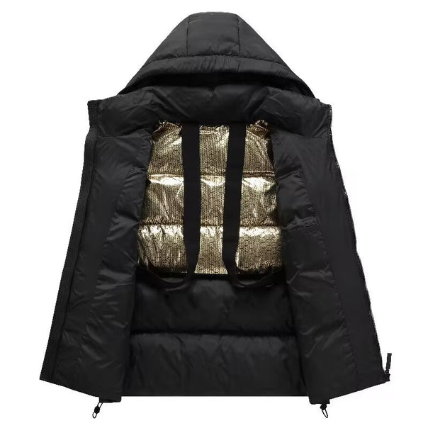 Men's thermal parka with reflective thermal lining and carrying straps Mune Fashion