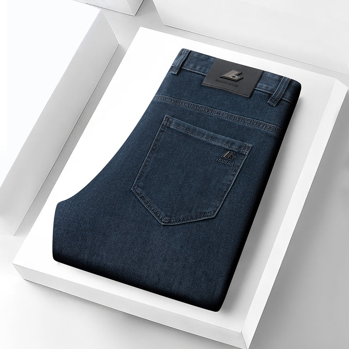 Women's Slim High-Waist Jeans with Stretch and Cropped Ankle Length Mune Fashion