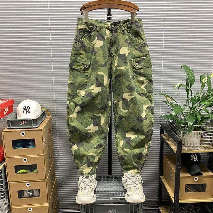 Men's Cargo Pants with Camouflage Pattern Mune Fashion