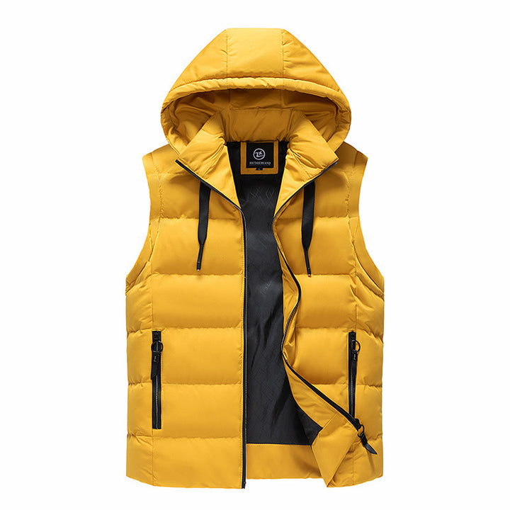 Women's Futuristic Quilted Vest with Hood