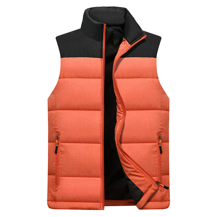 Men's Lightweight Quilted Vest with High Collar Mune Fashion