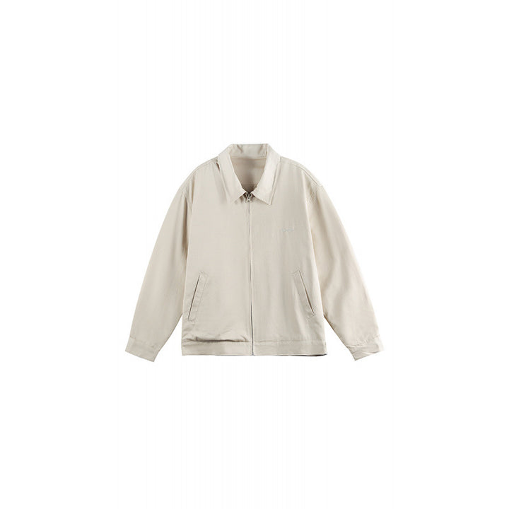 Men's Lightweight Boxy Transitional Jacket with Shirt Collar and Concealed Zipper Mune Fashion